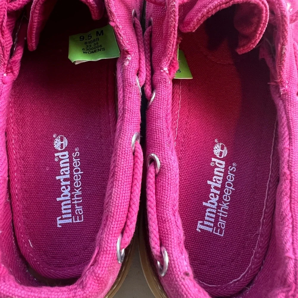 Timberland Women’s 9.5 Pink Boat Shoes - Picture 7 of 8